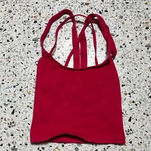 Free People Movement On The Radar Longline Sports Bra Pink Strappy size XS